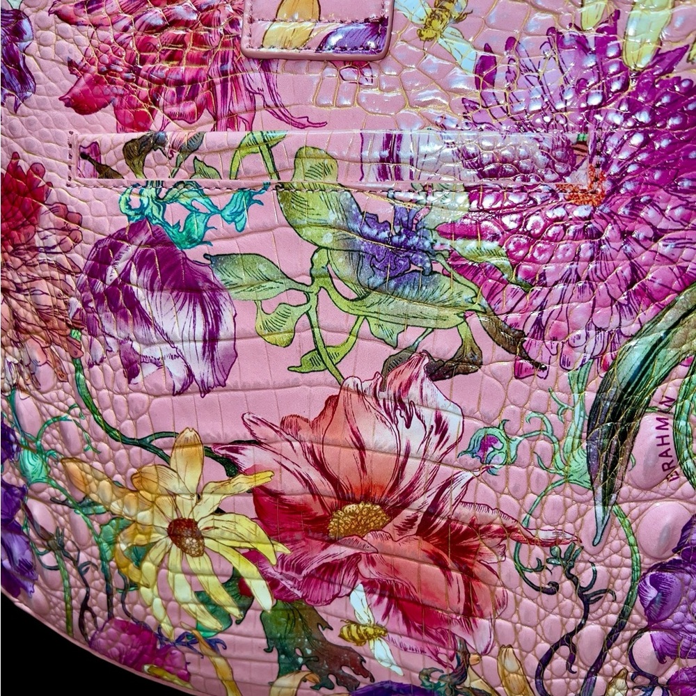 NWT Brahmin Leather FALLON Shoulder Bag in Floral Perennial Melbourne - Picture 7 of 11